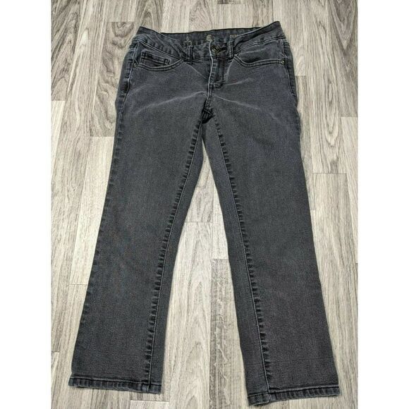 SO Juniors Size 5 Grey Capri Denim Jeans - Picture 1 of 11